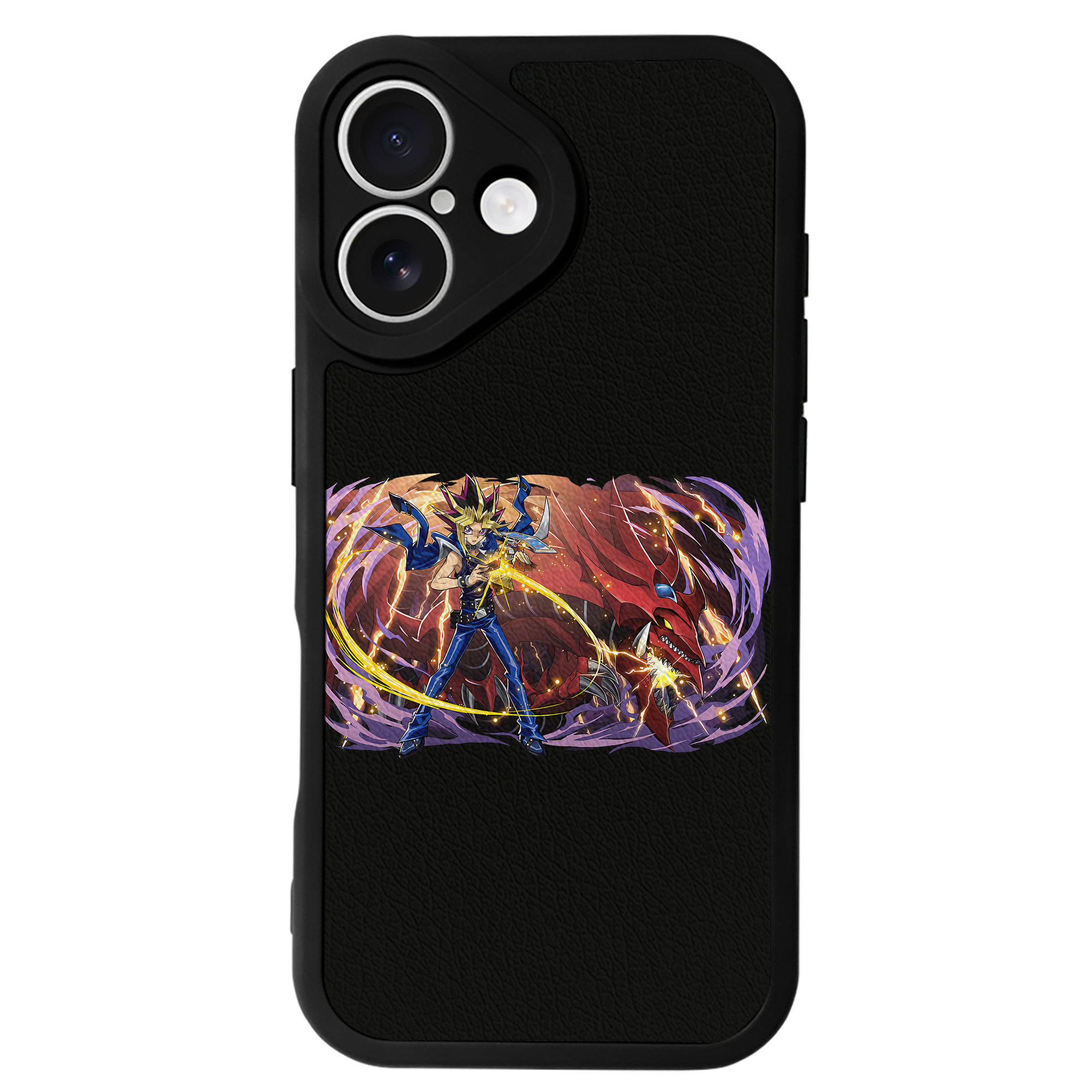 （画像用） 遊☆戯☆王 Yu-Gi-Oh! 【iPhone 16シリーズ対応】シリコンスマホケース（レザー調） 材質：シリコン